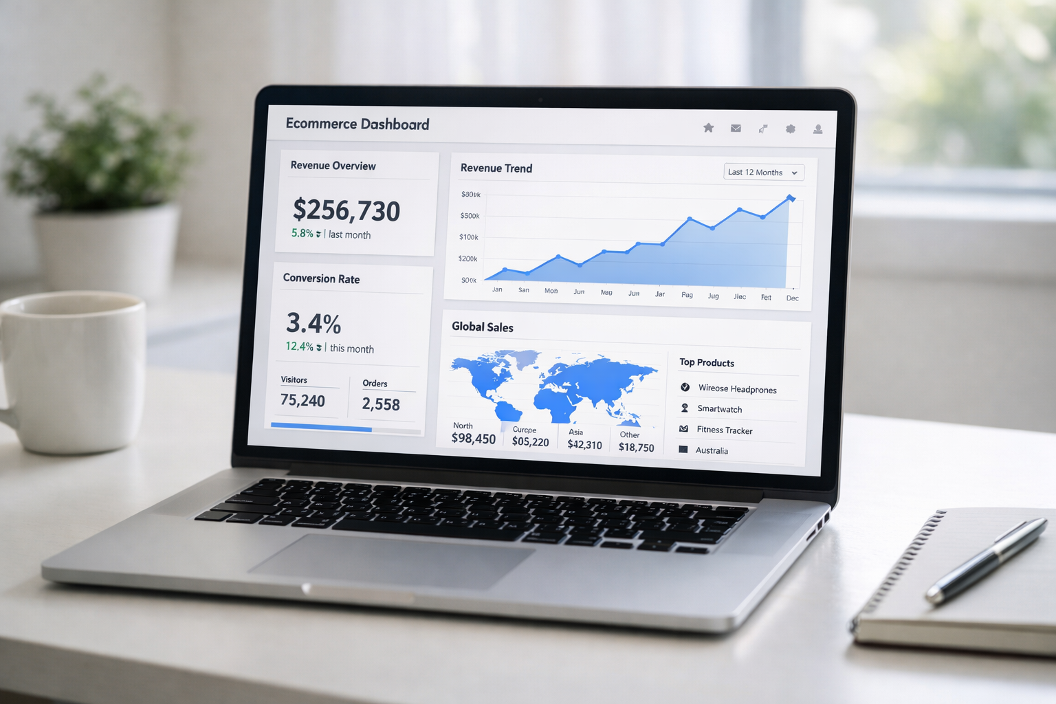 Ecommerce dashboard